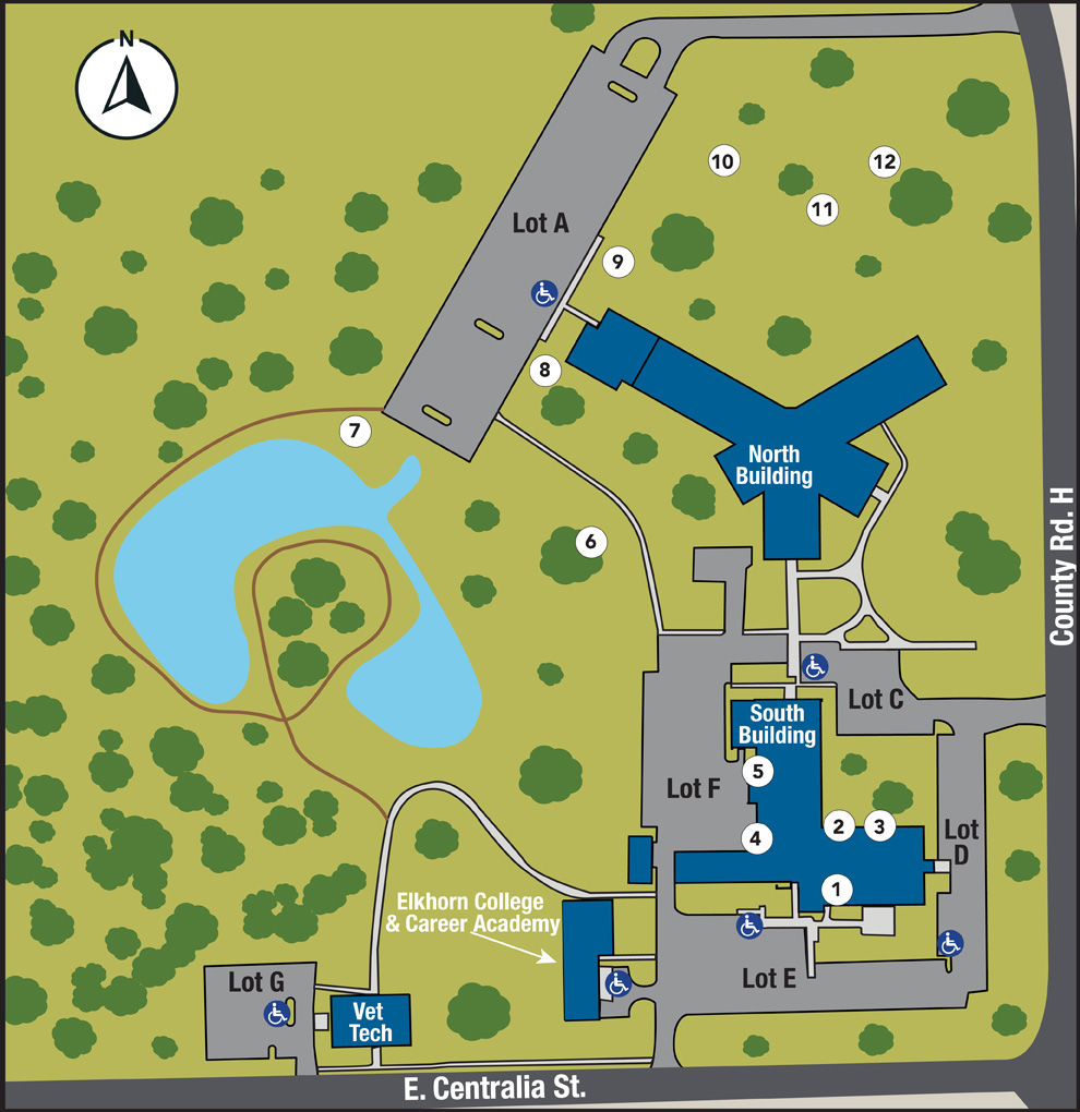 Elkhorn Campus Sustainability Walking Map Image