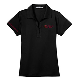 Black polo with logo