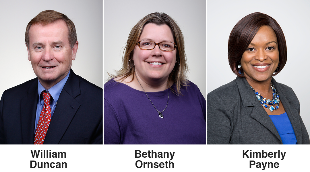 William Duncan, Bethany Ormseth and Kimberly Payne