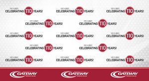Celebrate 110 Years multiple logos