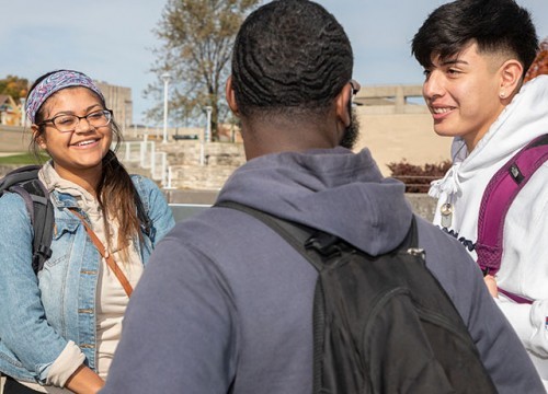 Students on campus