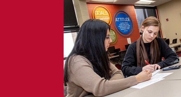 Gateway student working with a tutor in one of our Learning Success Centers
