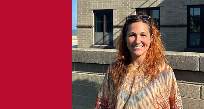 Angela Pocklington on campus