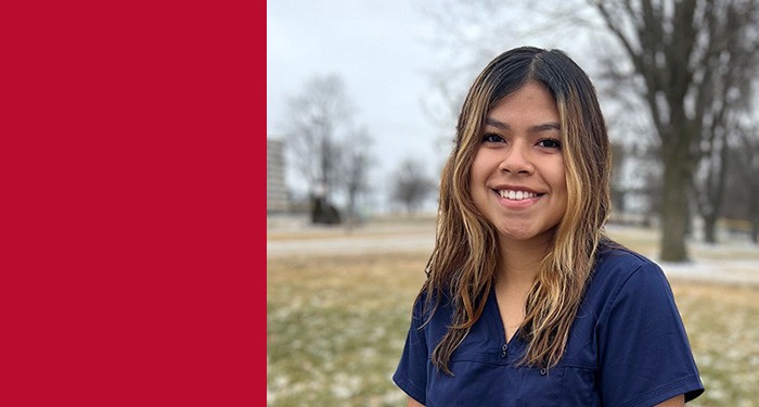 Sarai Mendoza on campus