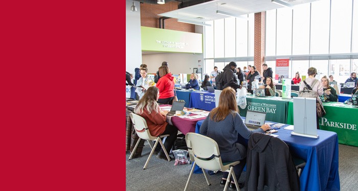Transfer Fair event in Gateway's atrium.