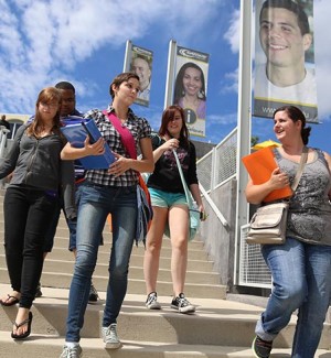 Students on campus