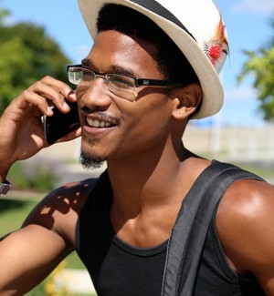 Student on campus