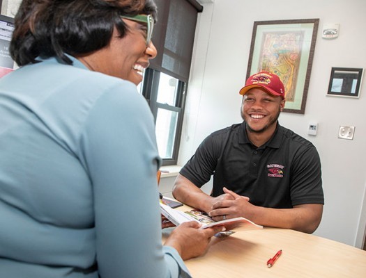 Gateway student woking with his advisor