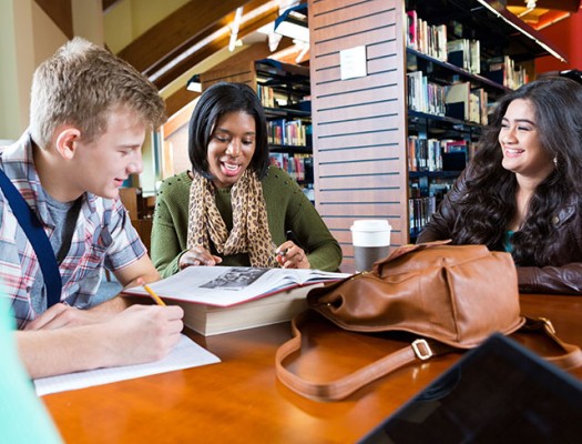 Students studying