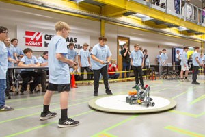 Students compete at Gateway Technical College’s Sumo Bot Competition