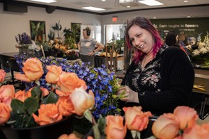 Woman at Floral Show