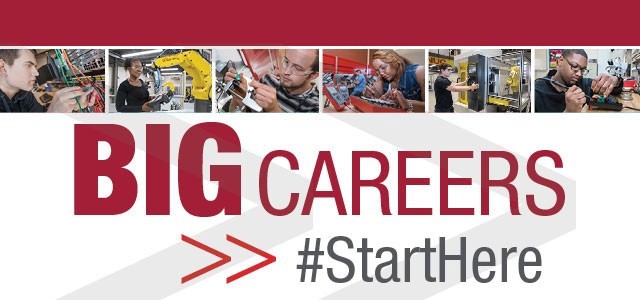 Big Careers hashtag Start here