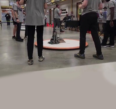 Students participating in SumoBot
